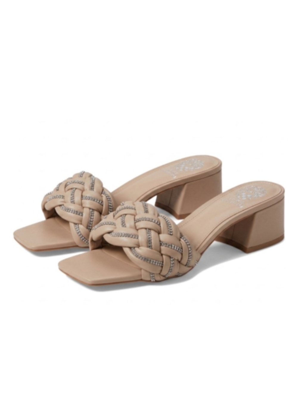 Vince Camuto Rayley Low Block Heel Woven Sandals